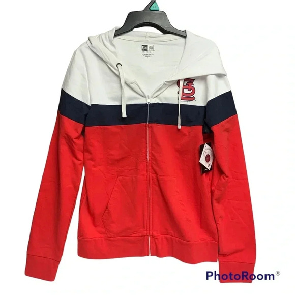 New Era St Louis Cardinals zip up jacket size large NWT red/blue/white - Picture 1 of 11